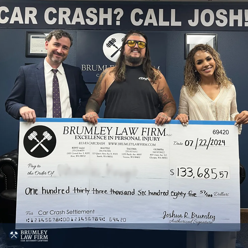 $133,000 car accident settlement — Brumley Law Firm, Washington