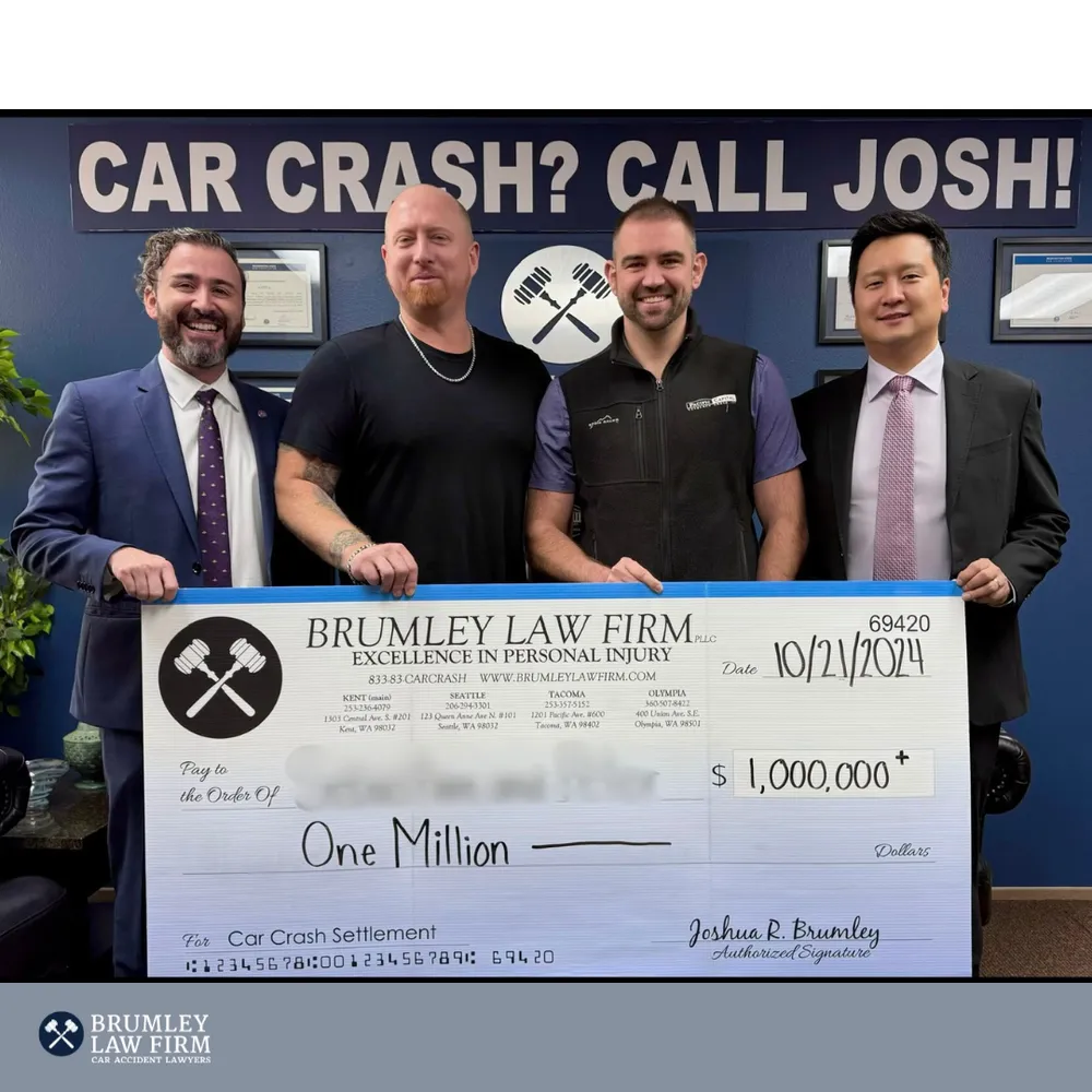 $1,000,000 car accident settlement — Brumley Law Firm, Washington