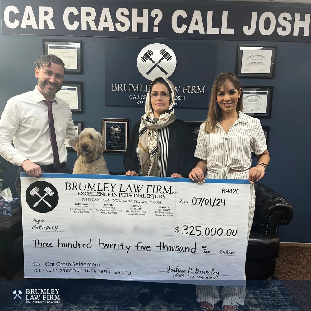 $325,000 car accident settlement — Brumley Law Firm, Washington
