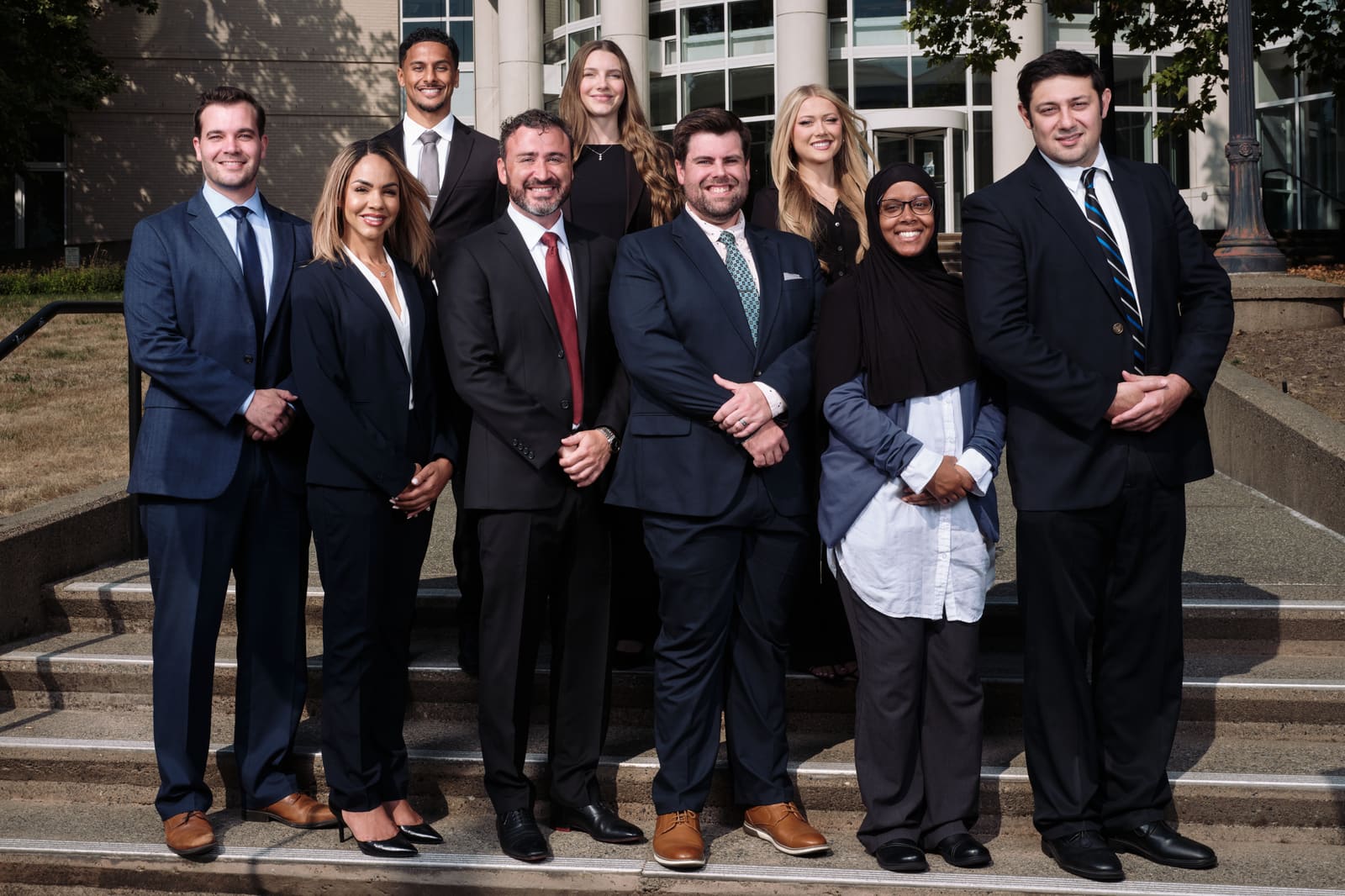 The Brumley Law Firm team outside the courthouse
