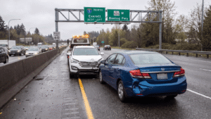 Seattle rear-end accident dashcam evidence